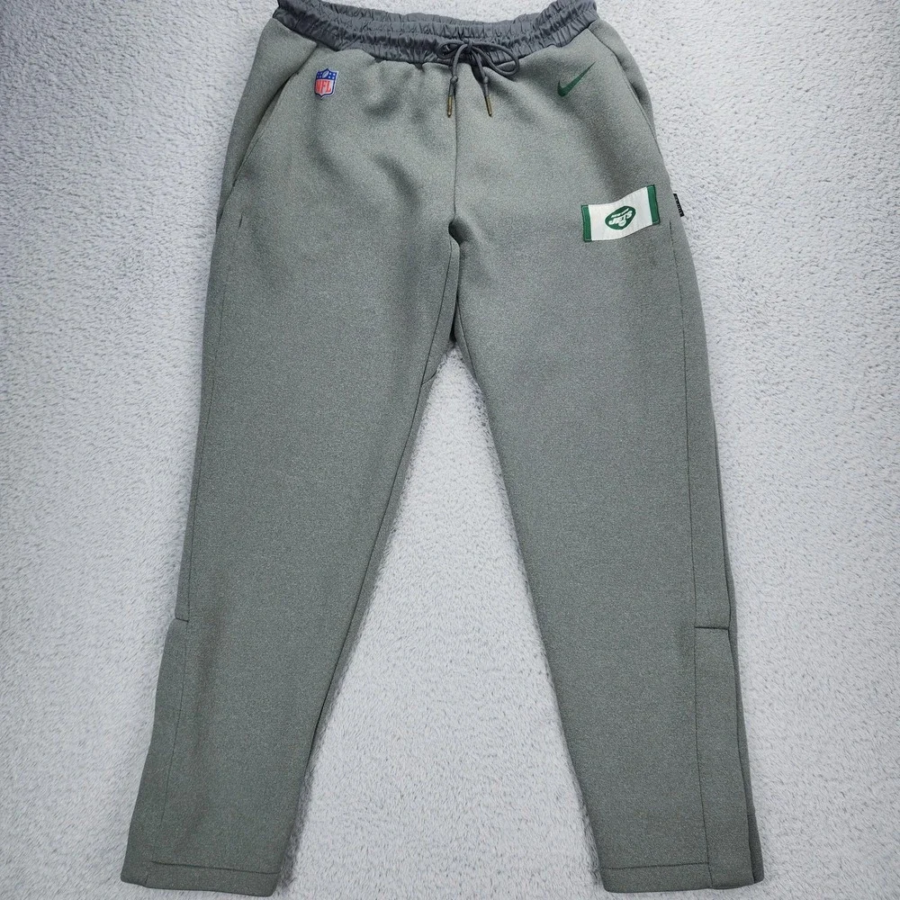 New York Jets Pants Mens Large Gray NFL Football Nike On Field Apparel Joggers